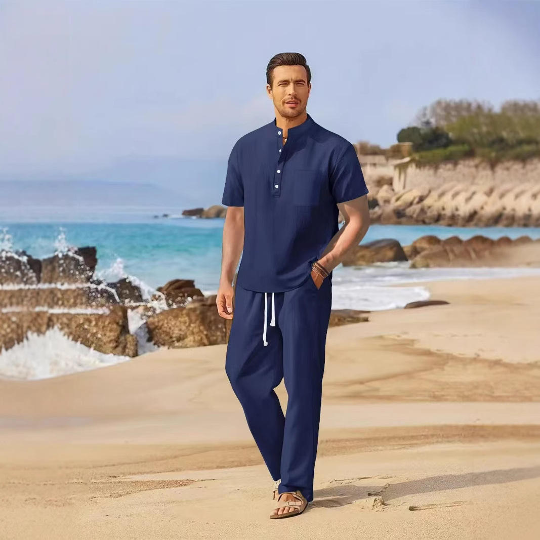 Loose Casual Cotton Linen Men' – Linen Shirt Breathable Bewertung und Preis