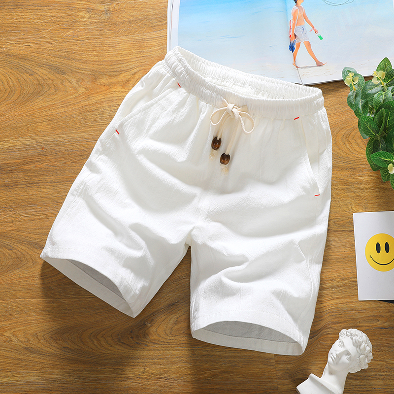 Brand men's summer fashion sol – Short Linen Drawstring Bewertung und Preis