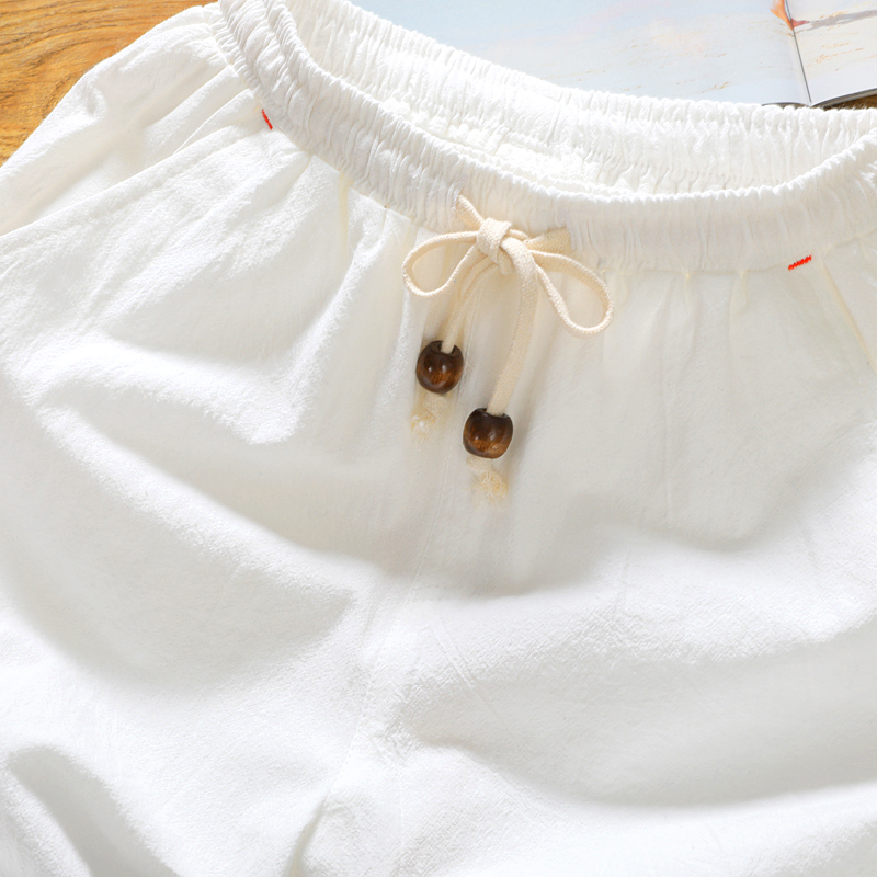 Brand men's summer fashion sol – Short Linen Drawstring Bewertung und Preis