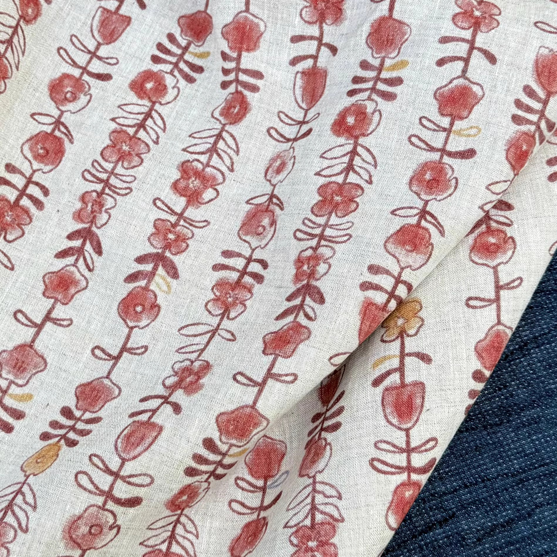 1yard Unique flowers print fab – Linen Shirt Breathable Bewertung und Preis