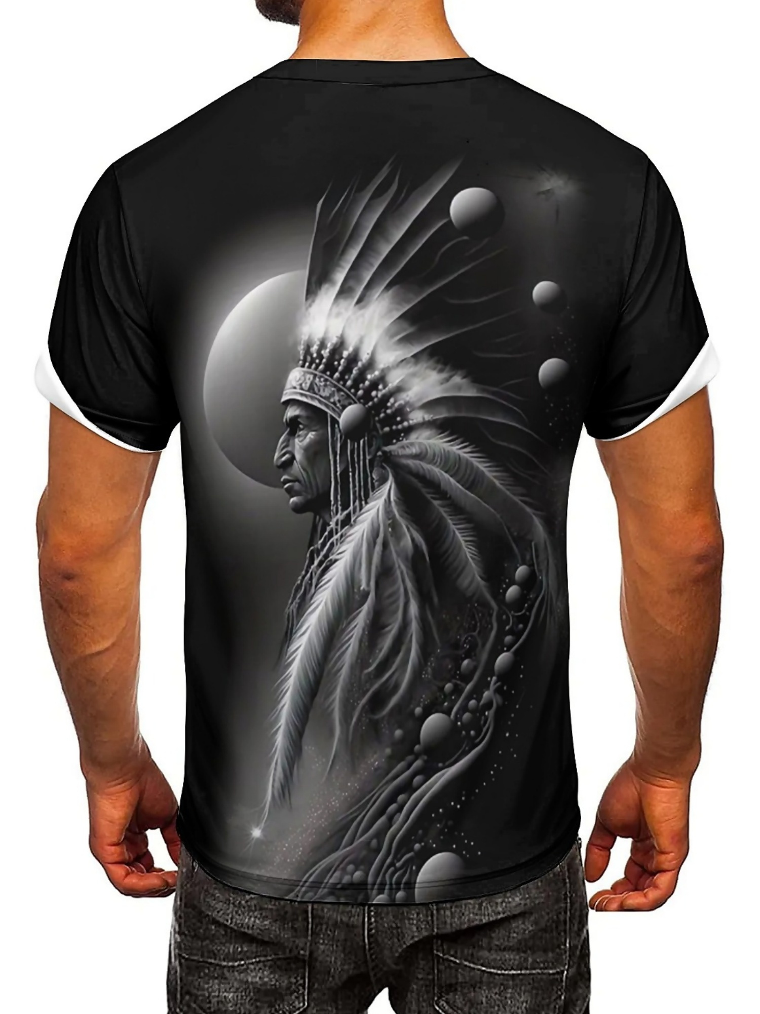 Men's 3D Printed Tribal Chieft – Tee Graphic Print Bewertung und Preis