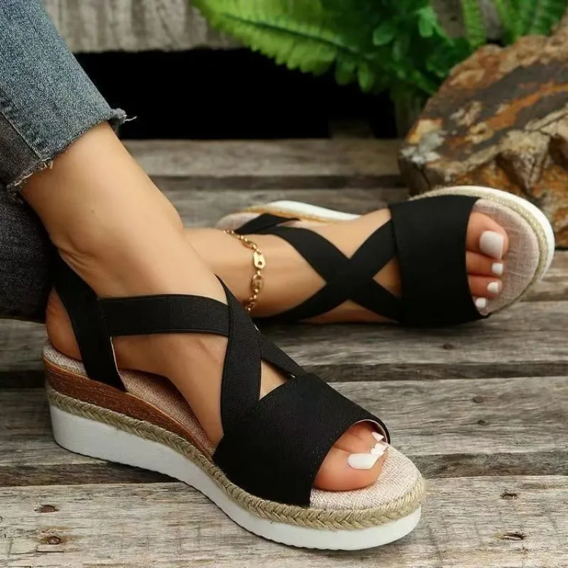 Women's Platform Wedge Sandals – Espadrille Slip On Bewertung und Preis