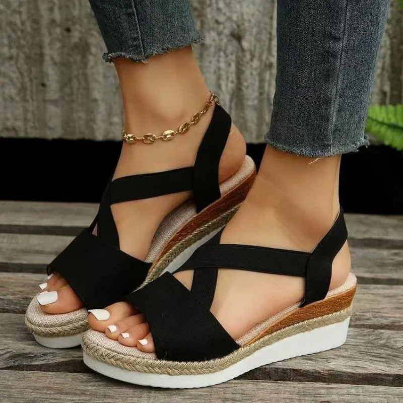 Women's Platform Wedge Sandals – Espadrille Slip On Bewertung und Preis