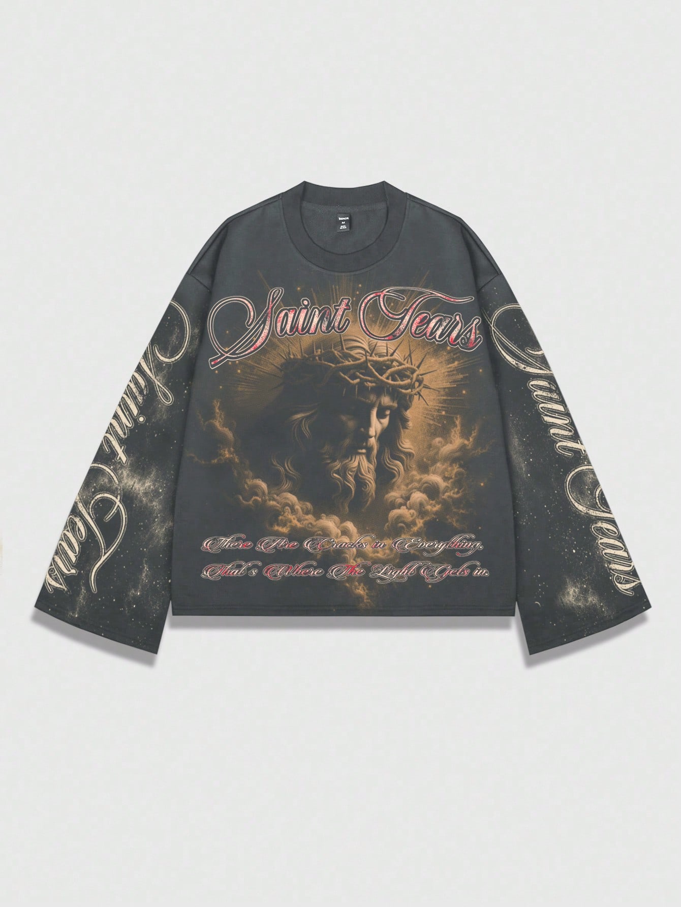Men's Oversized Long Sleeve Gr – Tee Graphic Print Bewertung und Preis