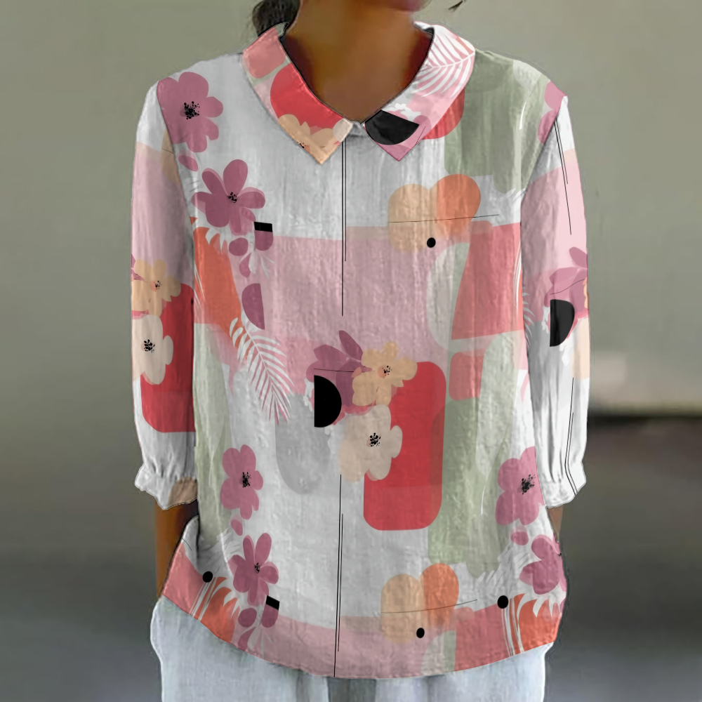 Women's Floral Shirt Cute 3/4  – Resort Shirt Floral Bewertung und Preis