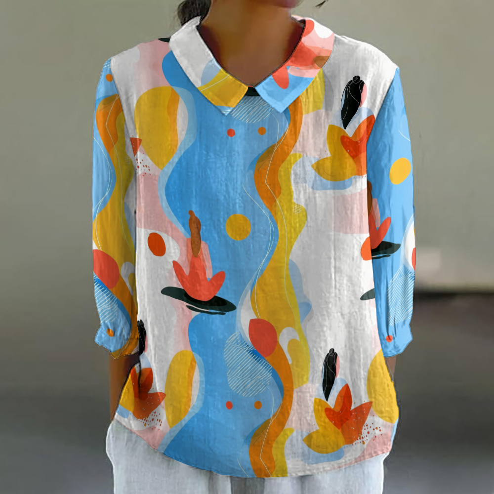 Women's Floral Shirt Cute 3/4  – Resort Shirt Floral Bewertung und Preis