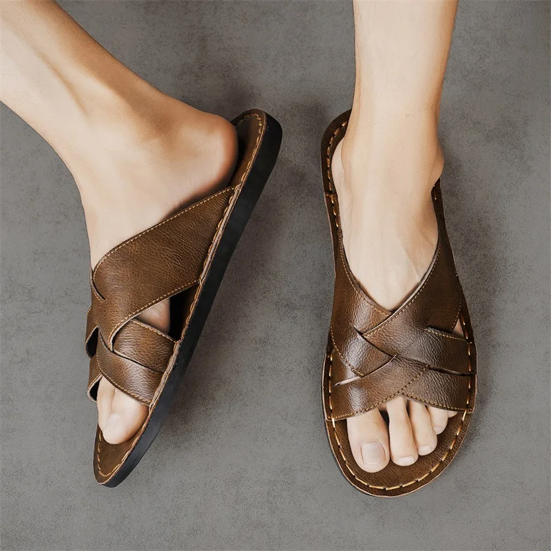Genuine Leather Men Casual San – Flip Flop Leather Men Bewertung und Preis