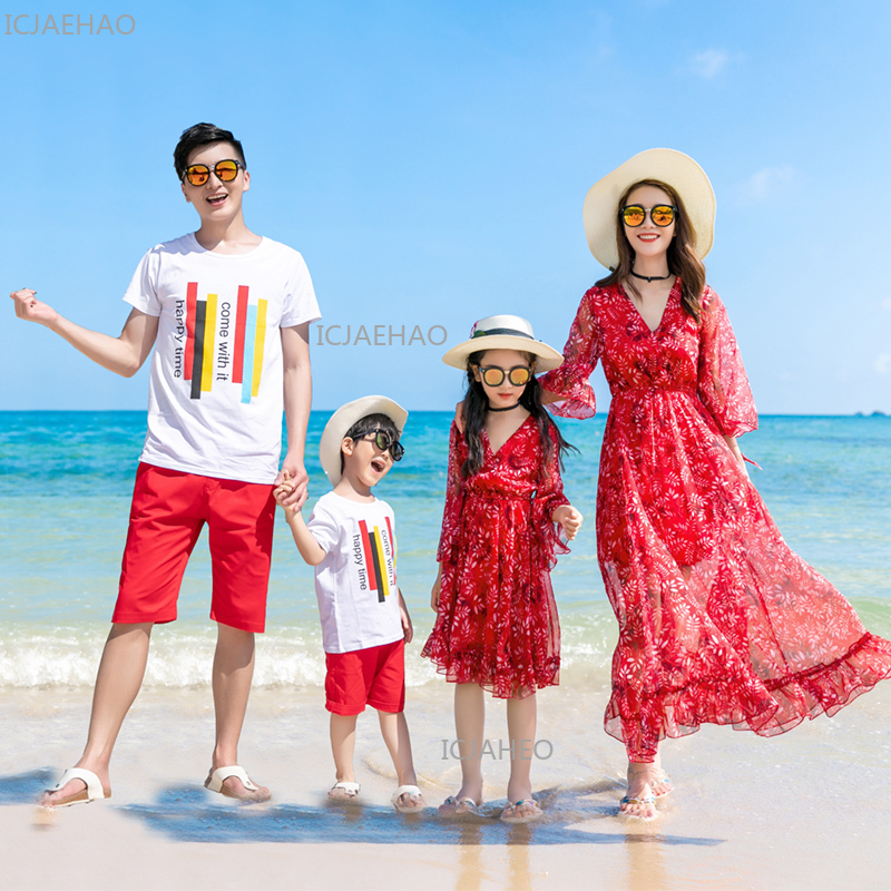 Look Family Matching Red Cloth – Resort Shirt Floral Bewertung und Preis