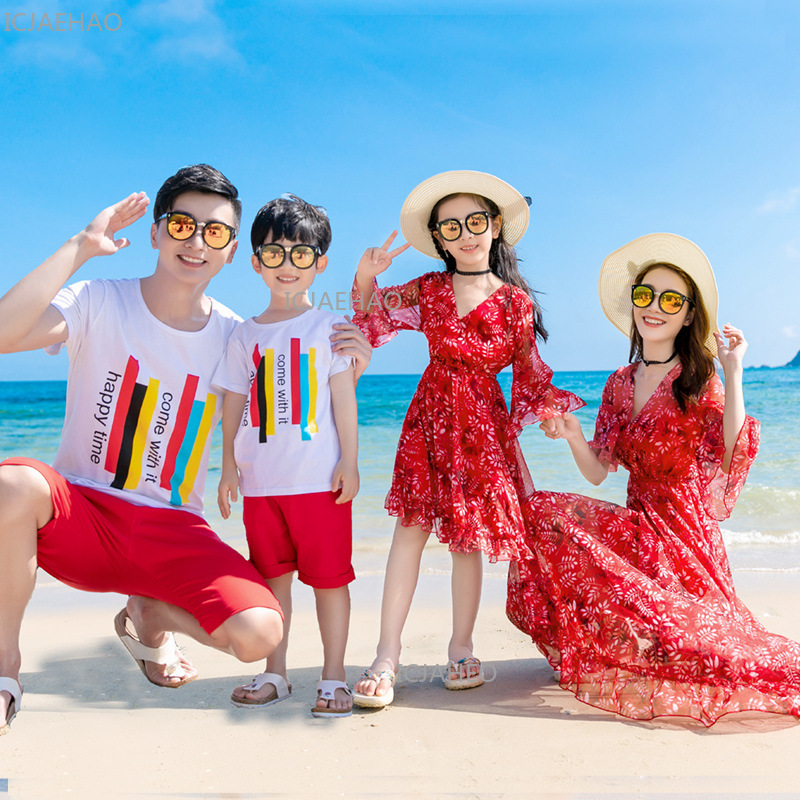 Look Family Matching Red Cloth – Resort Shirt Floral Bewertung und Preis