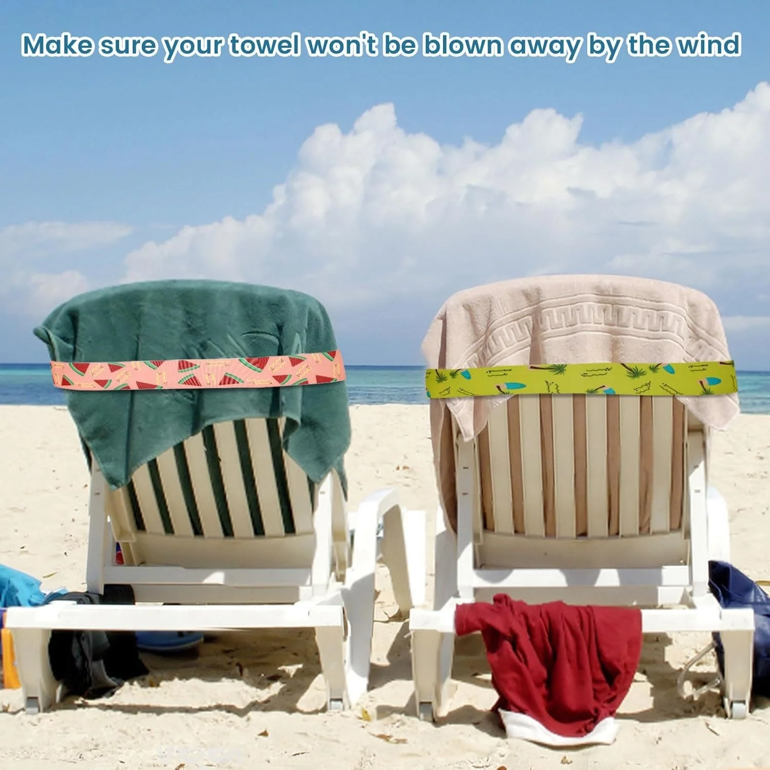 5Pcs  Large Towel Bands for Be – Beach Towel Large Bewertung und Preis