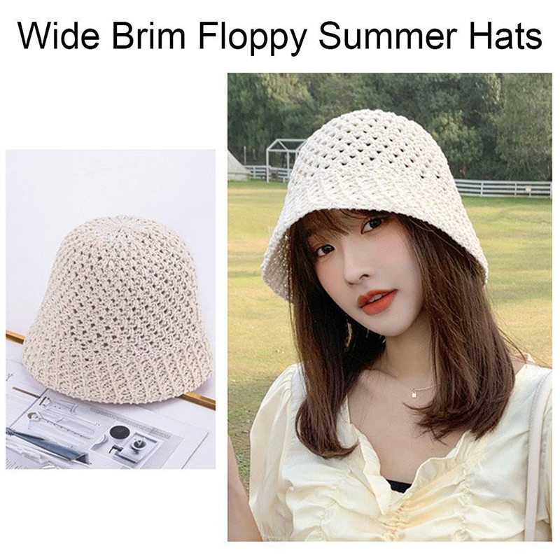 New Girls Sun Hat Wide Brim Fl – Bucket Hat Straw Bewertung und Preis