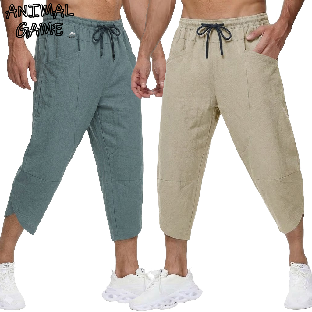 Summer Men's Linen Casual Shor – Short Linen Drawstring Bewertung und Preis