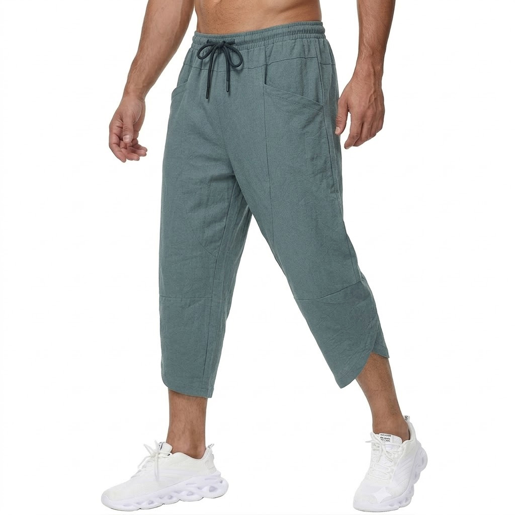 Summer Men's Linen Casual Shor – Short Linen Drawstring Bewertung und Preis