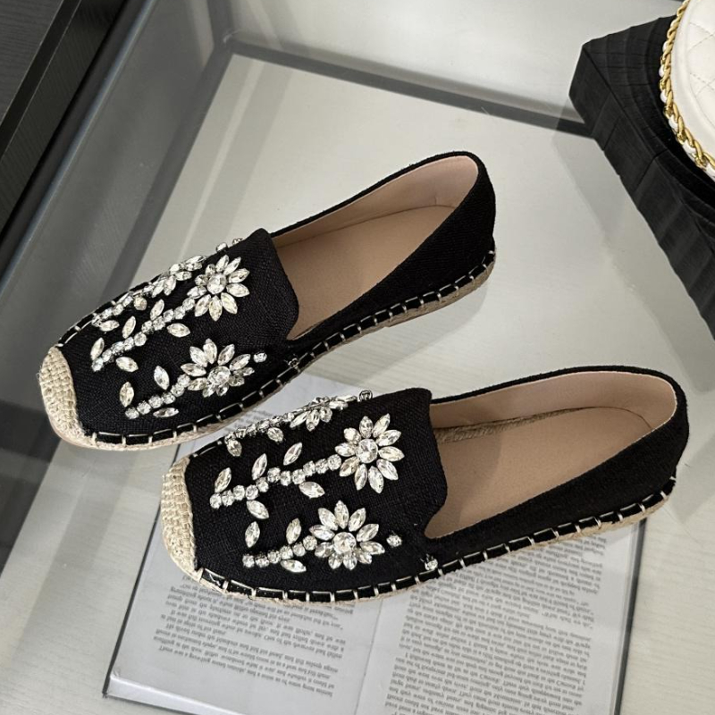 2026 Rhinestone Flower Decorat – Espadrille Slip On Bewertung und Preis