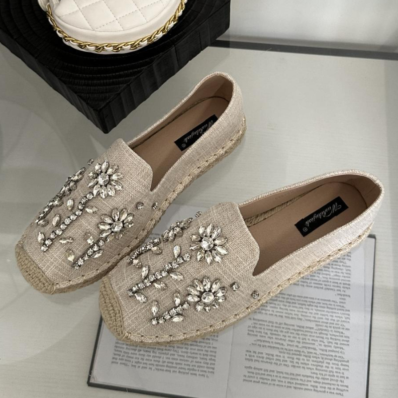 2026 Rhinestone Flower Decorat – Espadrille Slip On Bewertung und Preis