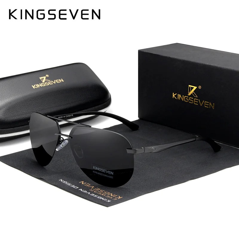 KINGSEVEN  Rimless Pilot Sungl – Sunglasses Aviator Polarized Bewertung und Preis