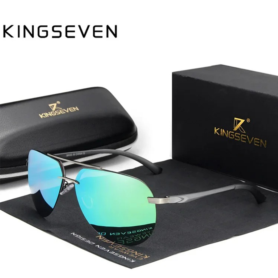 KINGSEVEN  Rimless Pilot Sungl – Sunglasses Aviator Polarized Bewertung und Preis