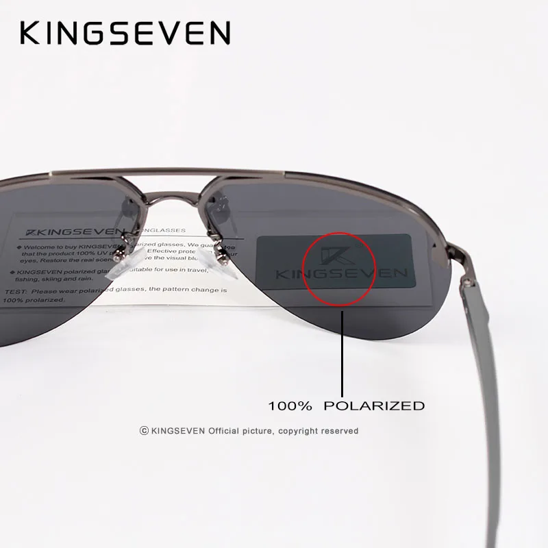 KINGSEVEN  Rimless Pilot Sungl – Sunglasses Aviator Polarized Bewertung und Preis
