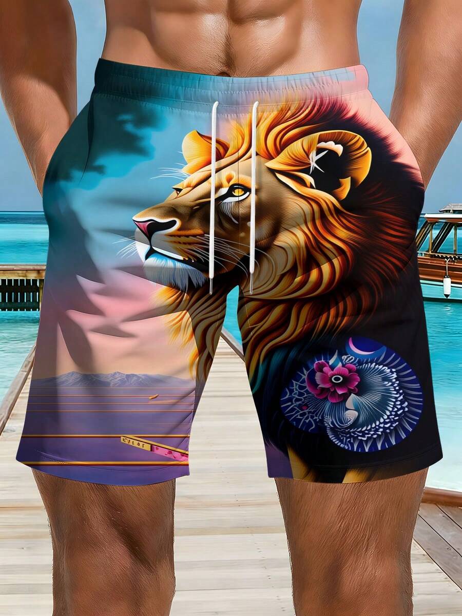 Mens Beach Shorts 3D Print Lio – Swim Trunk Quick Dry Bewertung und Preis