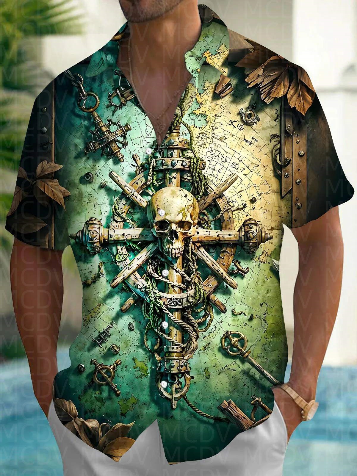 Insects Pattern Men's Hawaiian – Shirt Camp Collar Bewertung und Preis