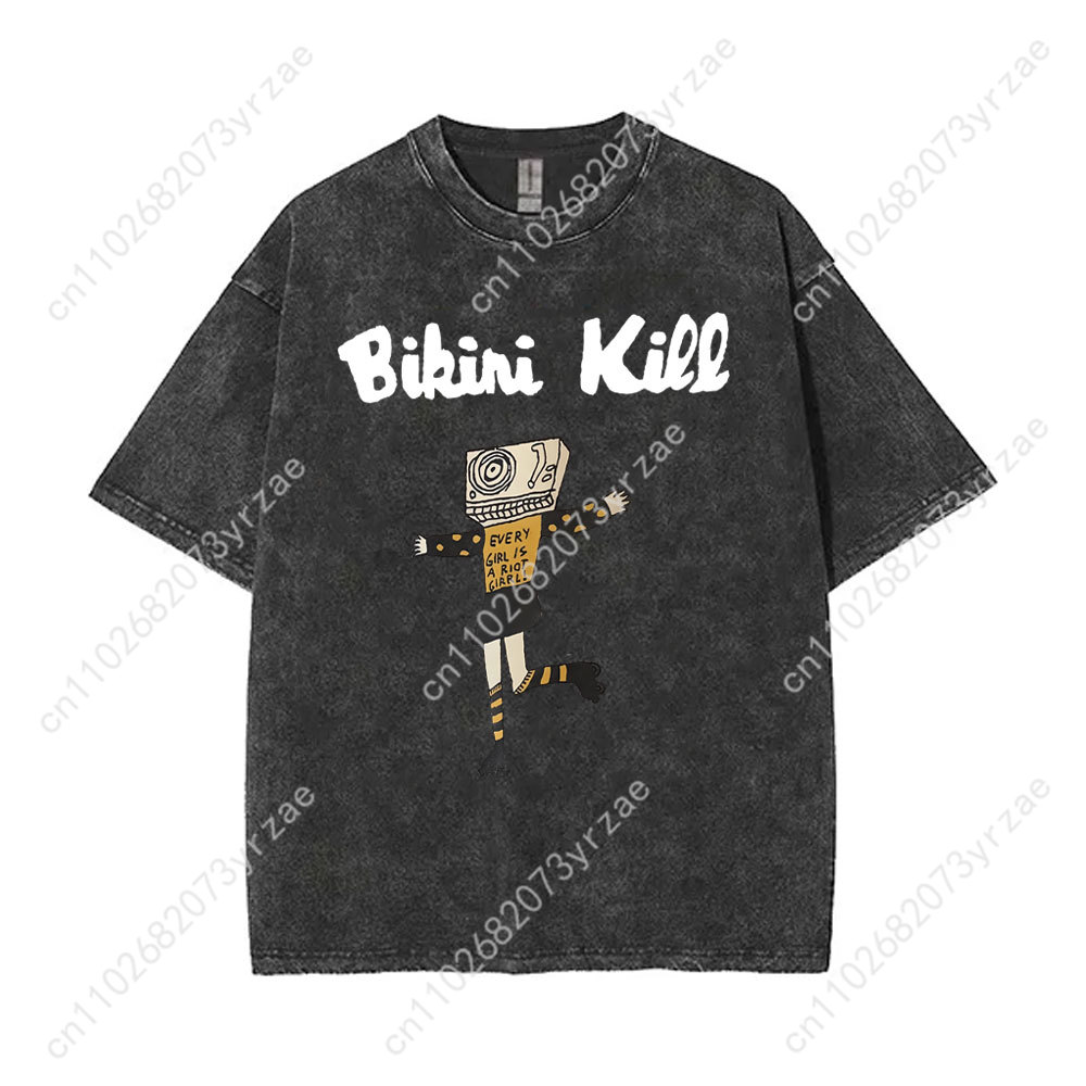 Bikini Kill Retro Wash Tshirt  – Linen Shirt Breathable Bewertung und Preis