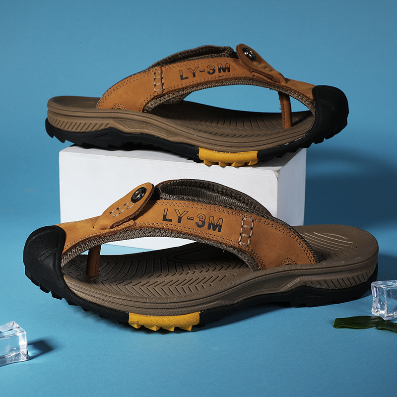 New Men's Genuine Leather Flip – Flip Flop Leather Men Bewertung und Preis