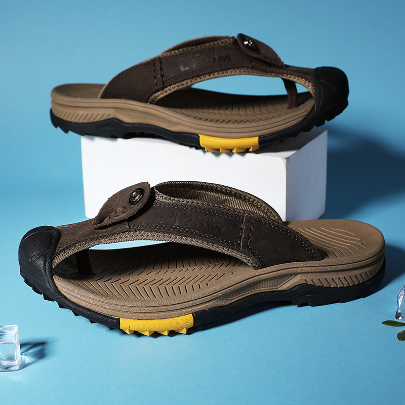 New Men's Genuine Leather Flip – Flip Flop Leather Men Bewertung und Preis