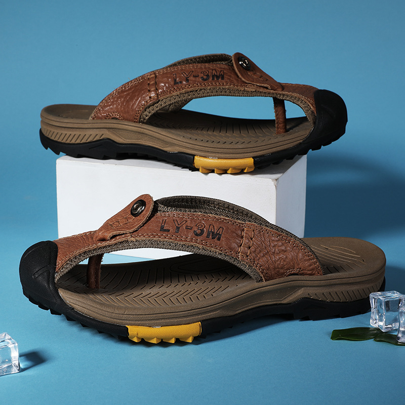 New Men's Genuine Leather Flip – Flip Flop Leather Men Bewertung und Preis