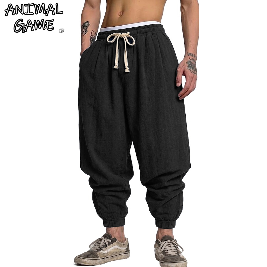Korean Cotton Linen Trousers A – Short Linen Drawstring Bewertung und Preis