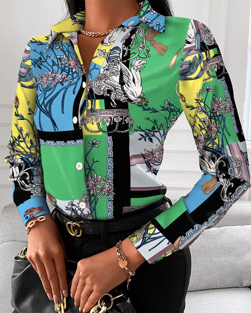 Women Fashion Wild Shirts Chai – Shirt Camp Collar Bewertung und Preis