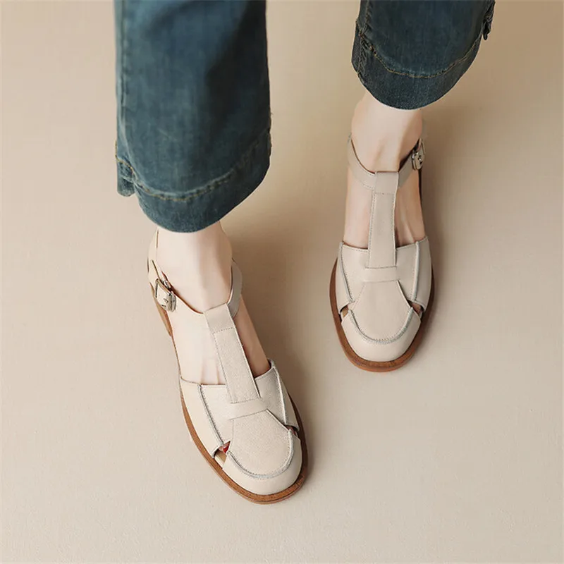 2023 Summer Sandals Cowhide Ro – Casual Sandal Leather Bewertung und Preis