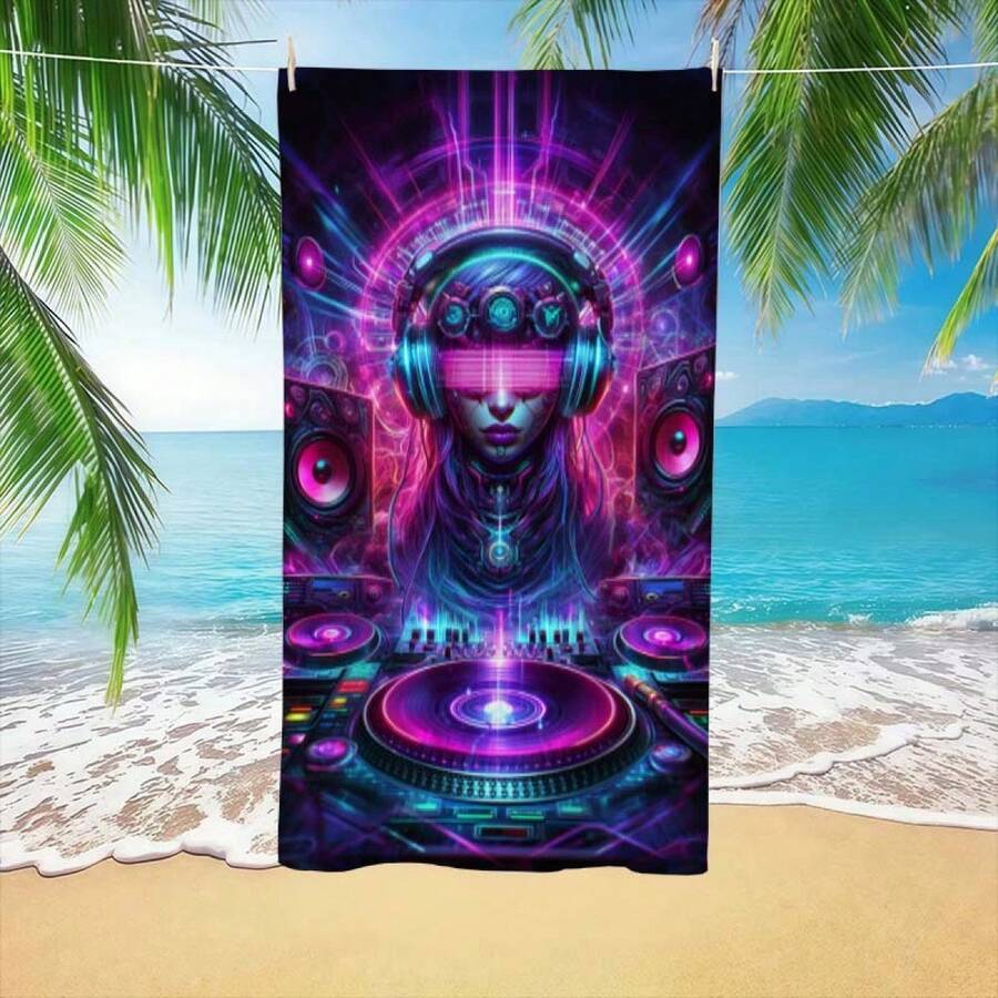 Extra Large Cyberpunk DJ Patte – Beach Towel Large Bewertung und Preis