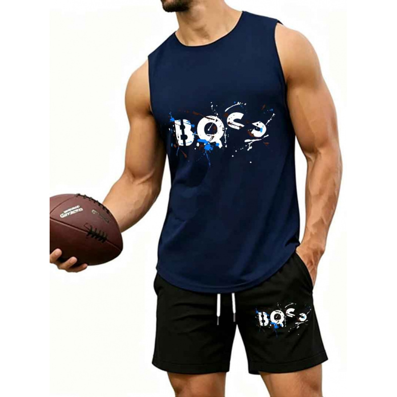 Men's  Graffiti Letter Print 2 – Tank Top Muscle Bewertung und Preis