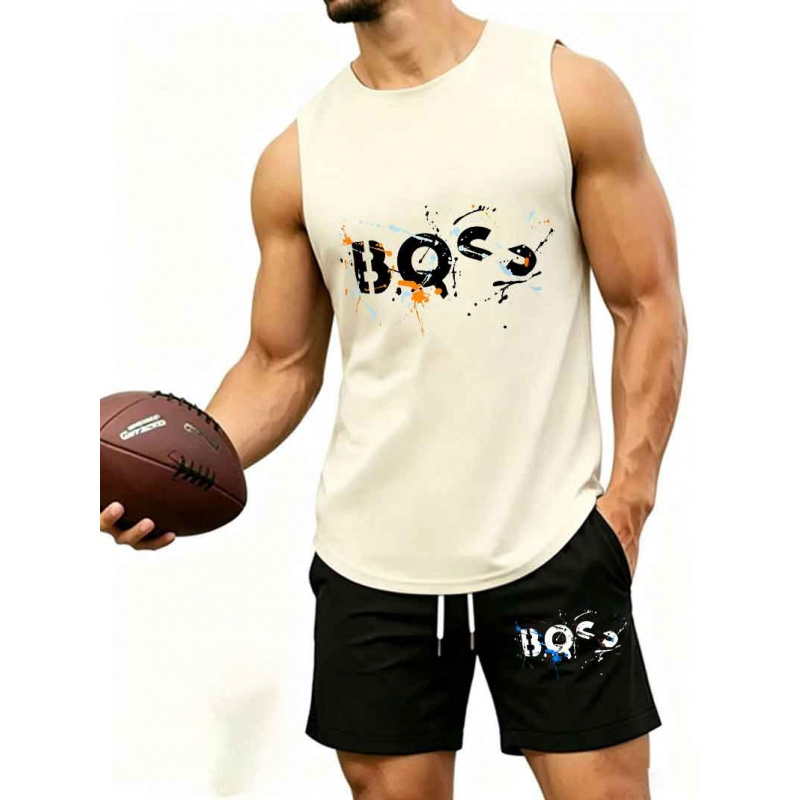 Men's  Graffiti Letter Print 2 – Tank Top Muscle Bewertung und Preis