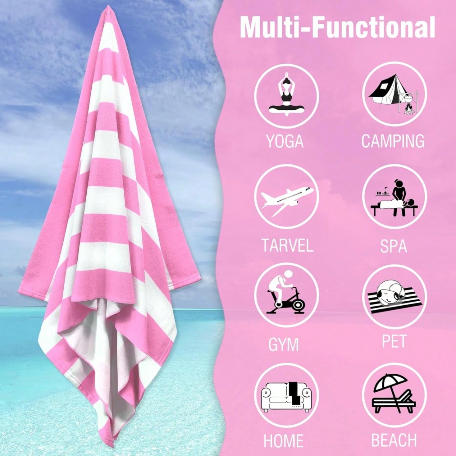 1 PC Large Oversized Beach Tow – Beach Towel Large Bewertung und Preis