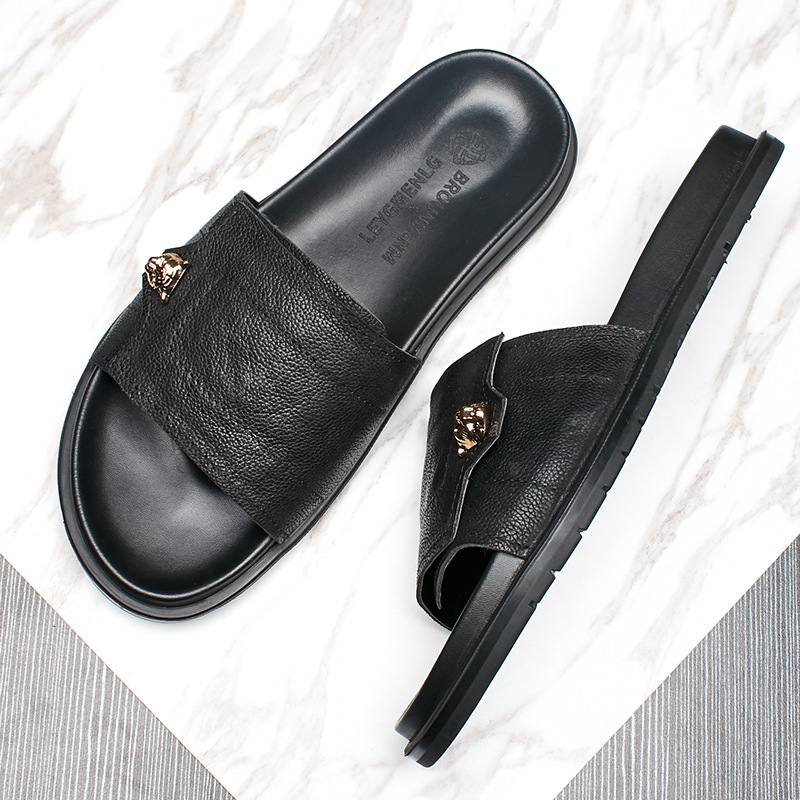 2025 New Genuine Leather Slipp – Flip Flop Leather Men Bewertung und Preis