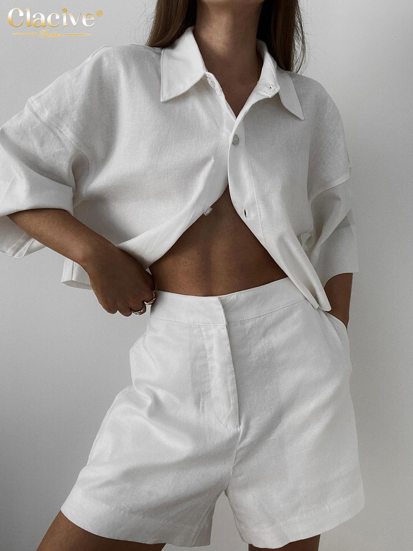 Clacive Summer Slim White Line – Linen Shirt Breathable Bewertung und Preis