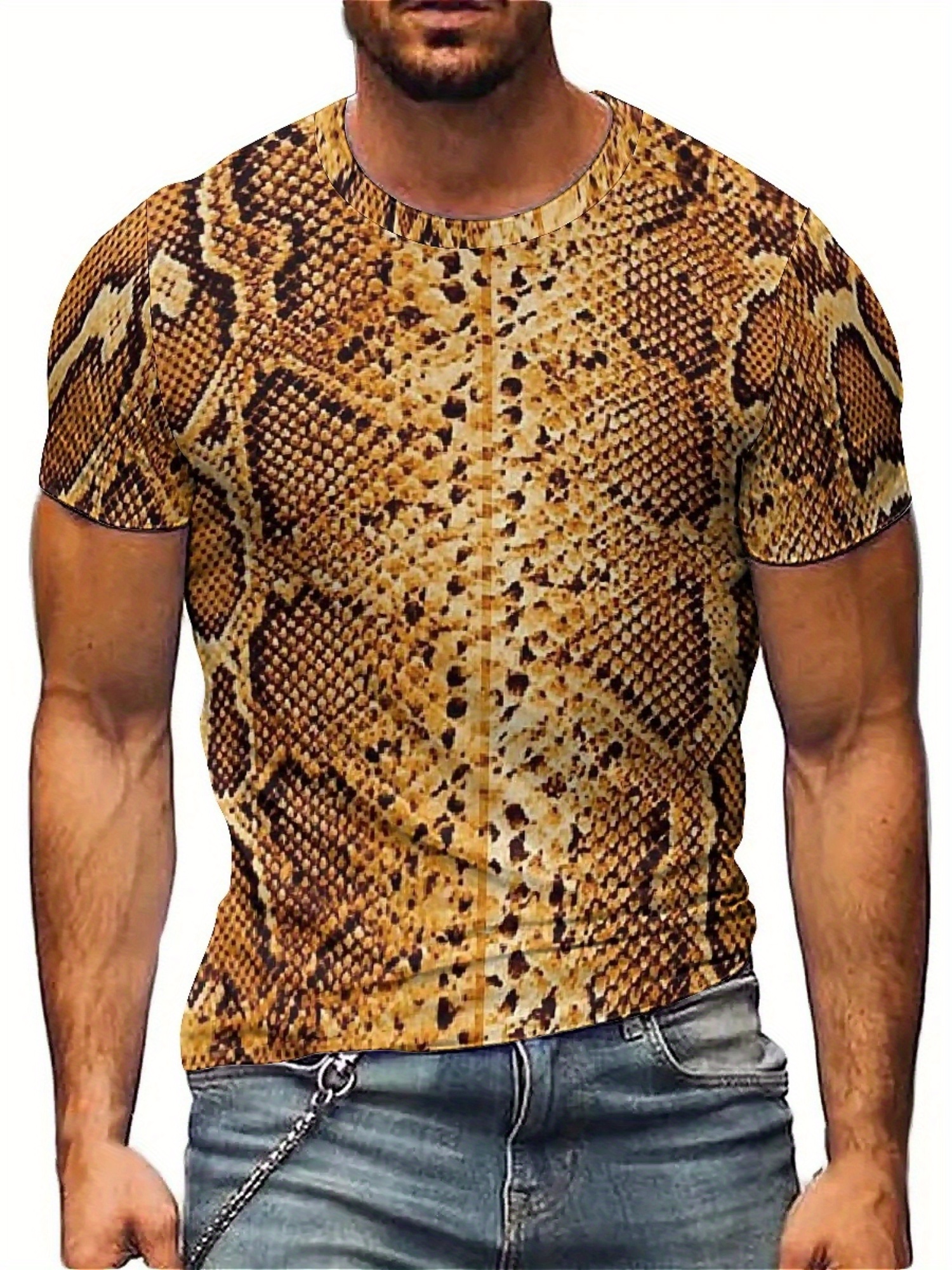 Men'S 3D Print Snake Graphic T – Tee Graphic Print Bewertung und Preis