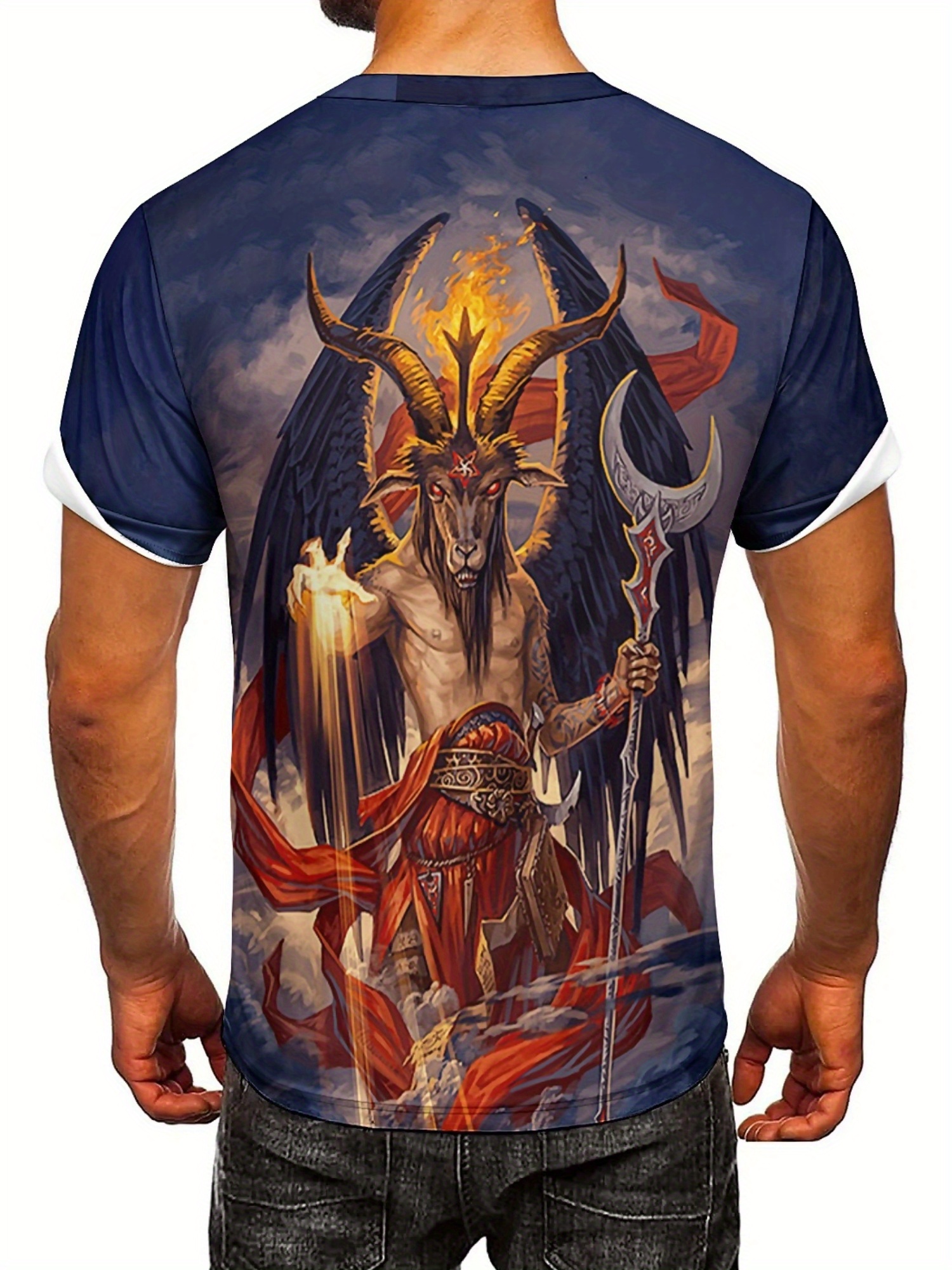 Men's 3D Demon Print T-Shirt | – Tee Graphic Print Bewertung und Preis