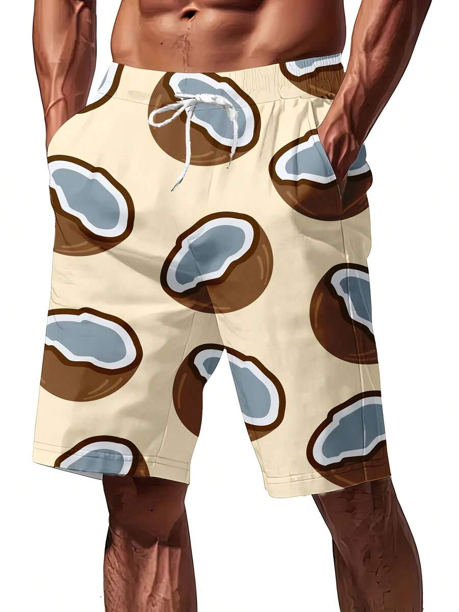 Mens Coconut Print Swim Trunks – Swim Trunk Quick Dry Bewertung und Preis