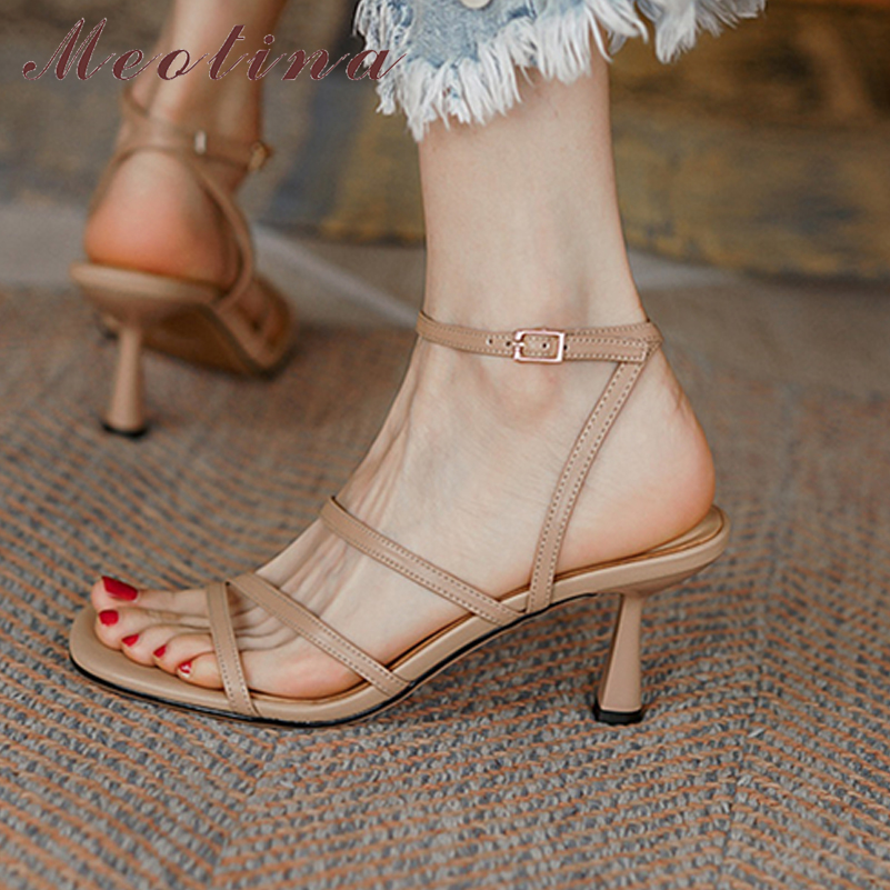 Meotina Sandals Women Shoes Sq – Casual Sandal Leather Bewertung und Preis