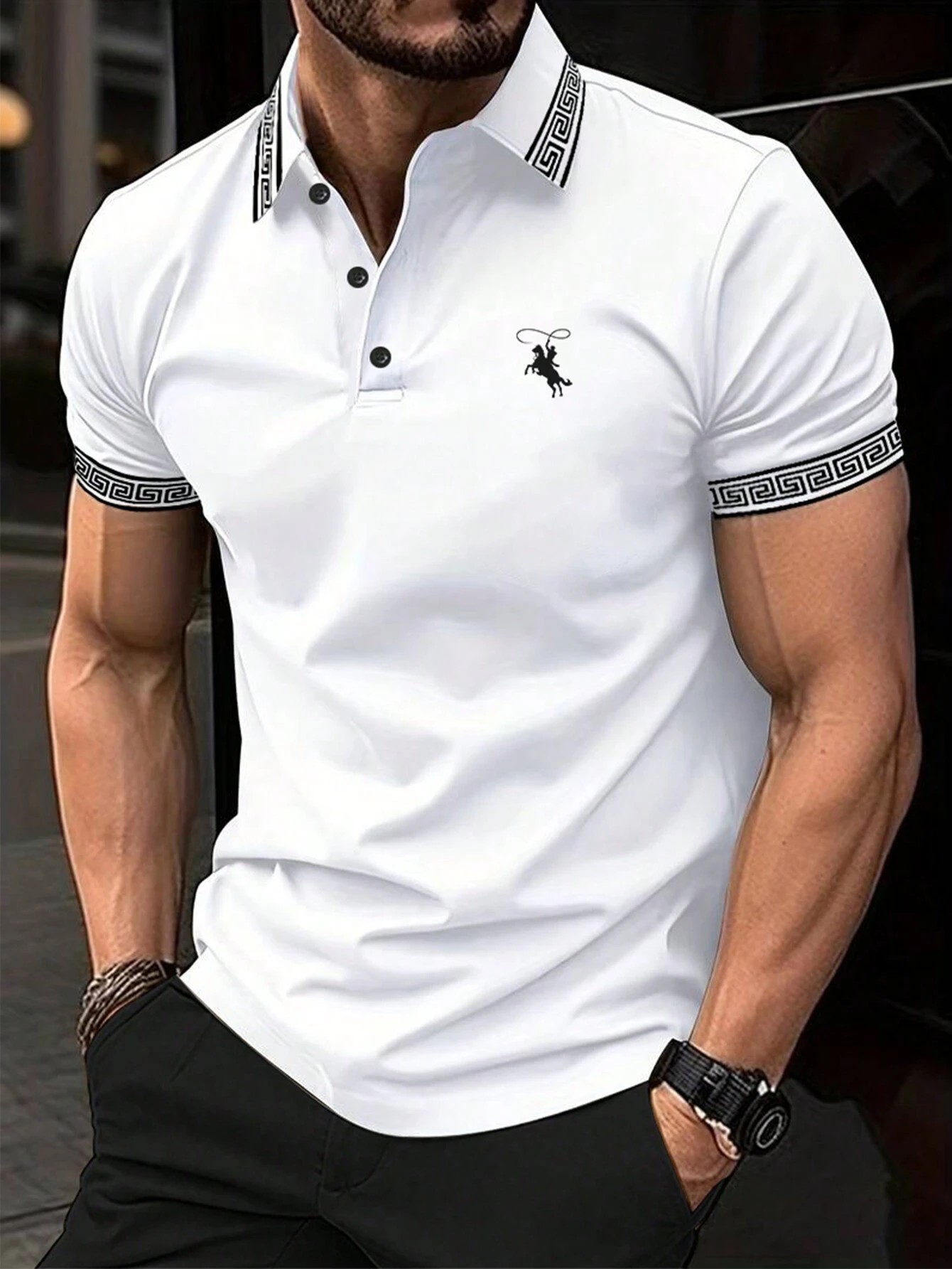 The new men's short-sleeved PO – Polo Shirt Pique Bewertung und Preis
