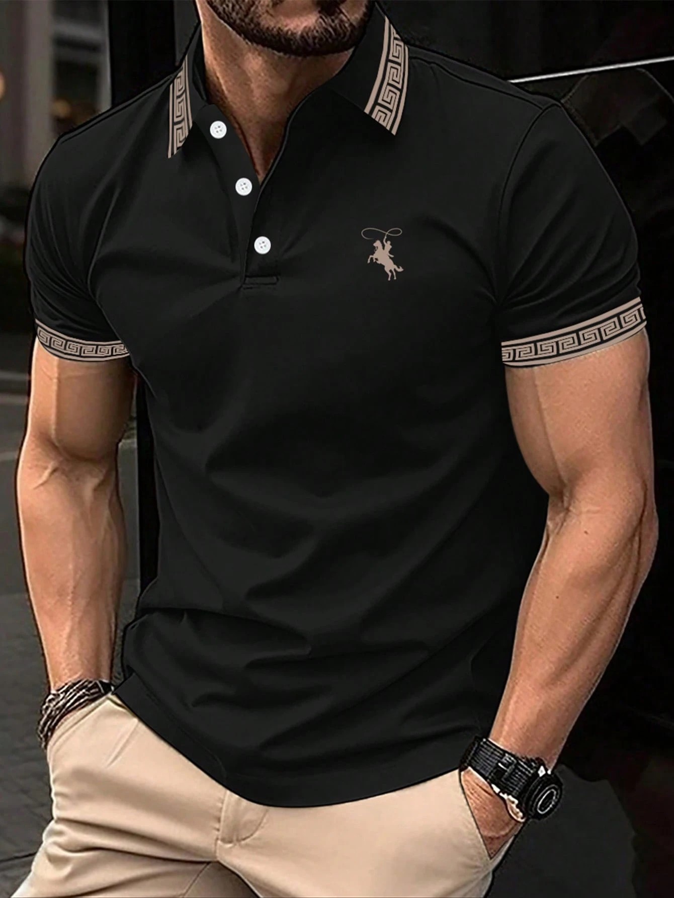 The new men's short-sleeved PO – Polo Shirt Pique Bewertung und Preis